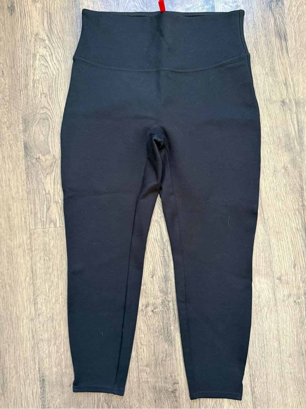 Spanx Pull On Black Stretchy Cropped Dress Pants Leggings Size Large Petite